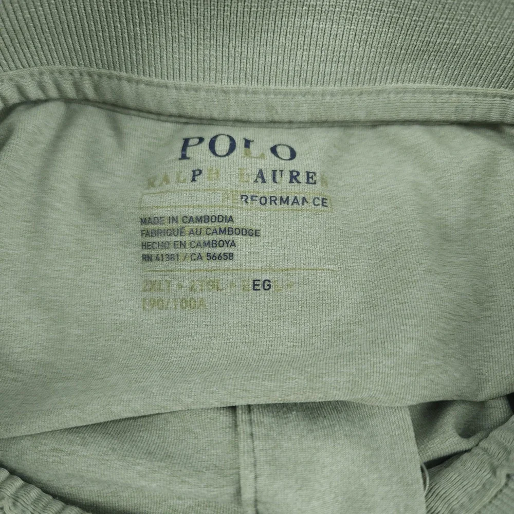 Polo Ralph Lauren Polo Shirt Mens 2XLT Gray Performance Classic Pony Big & Tall